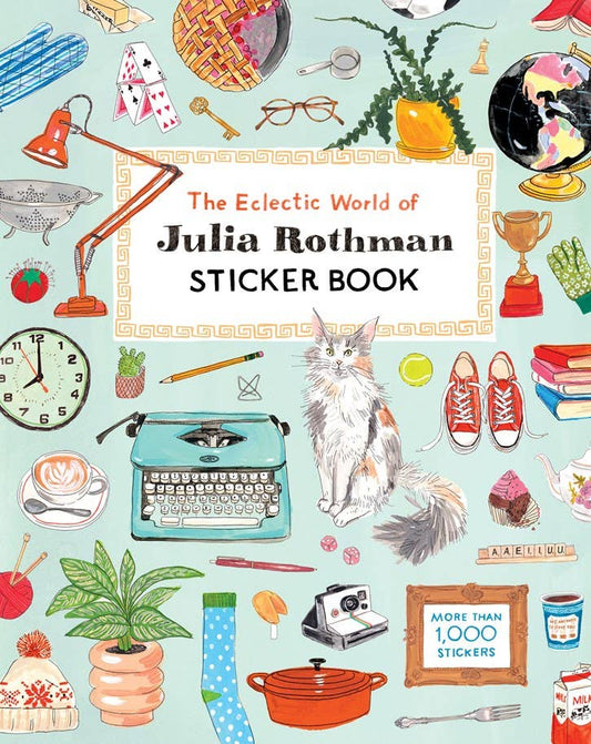 Julia Rothman sticker book cover with colorful collage of objects and animals