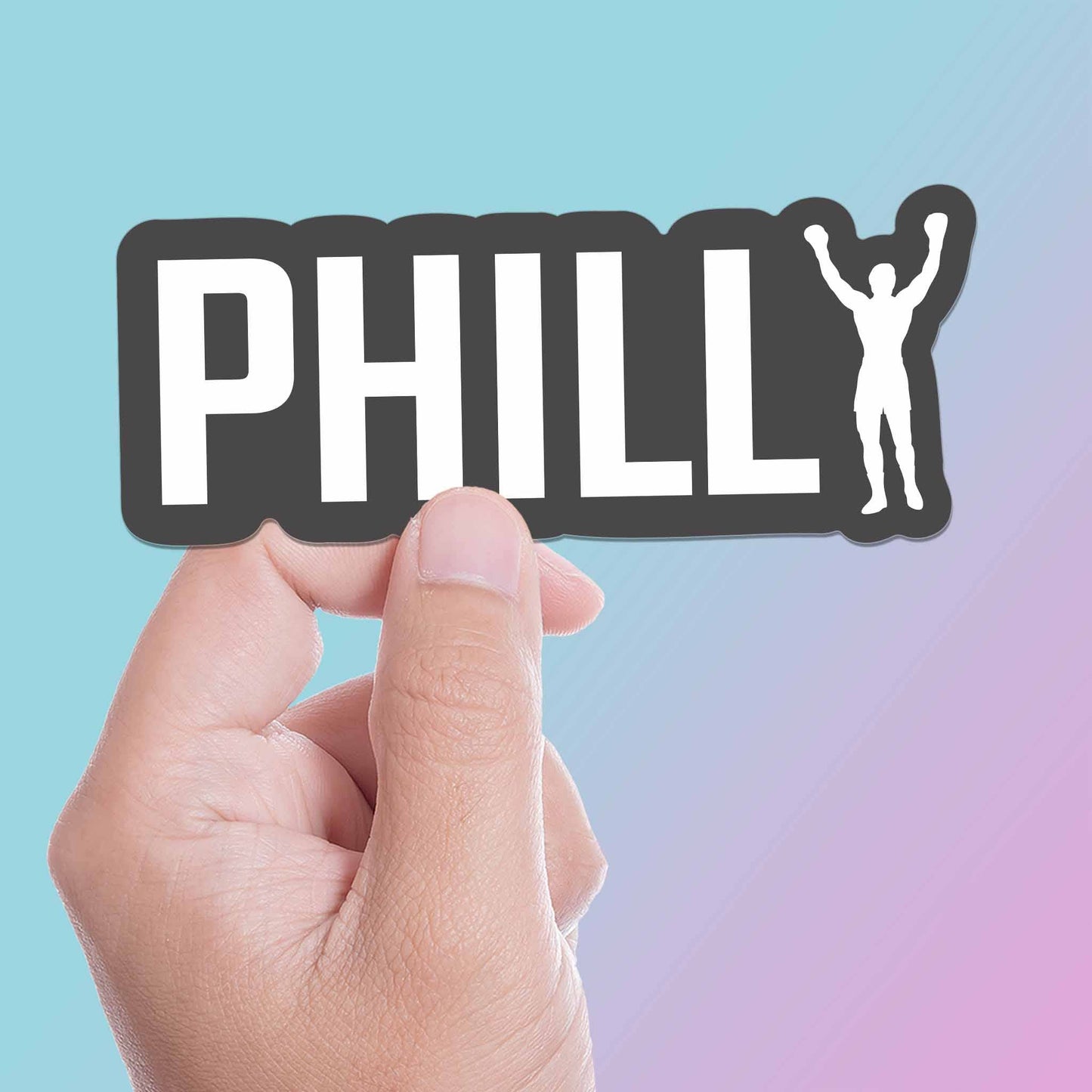 Philly Rocky Sticker - Philadelphia Decal for Hydroflask