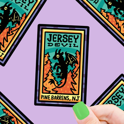 Jersey Devil Cryptid Sighting Vinyl Sticker