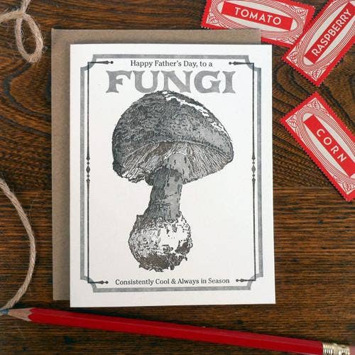 Vintage Fathers Fungi Seed Card
