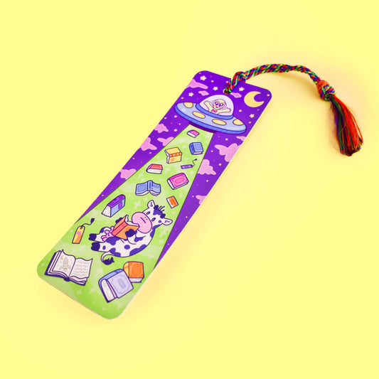 Alien Abduction Reader Gift Bookmark with Tassel