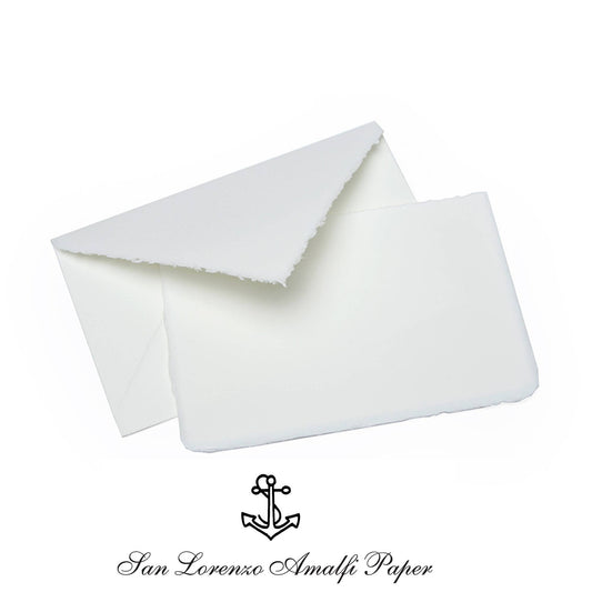 Amalfi Deckled Edge Flat Cards, Italian Handmade Paper
