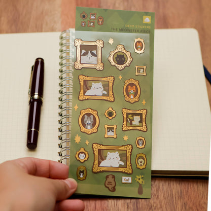 Sticker Sheet - Meowster Piece (Gold Foil)