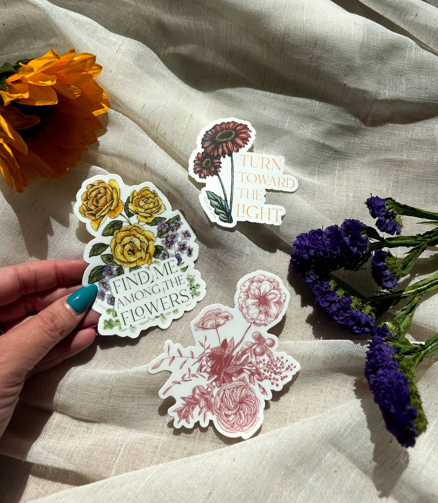 Find Me Among the Flowers Sticker – 4”