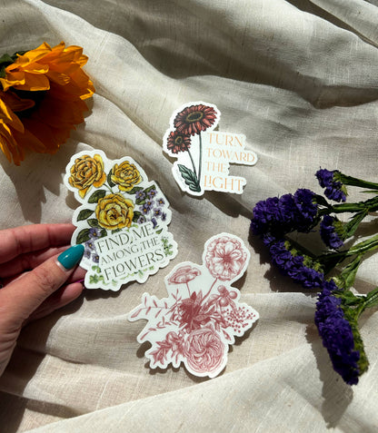 Find Me Among the Flowers Sticker – 4”