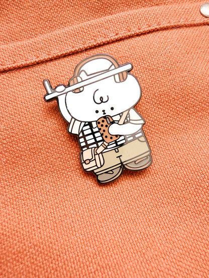 Kuboandlucy x Idiot Sandwich | Music on the Train Enamel Pin