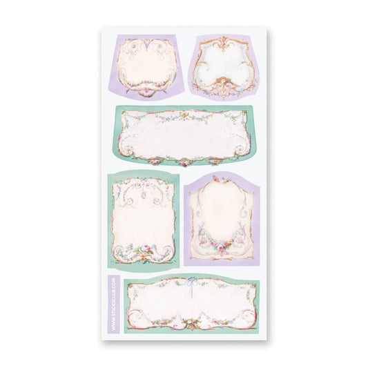 Pastel Floral Labels Sticker Sheet