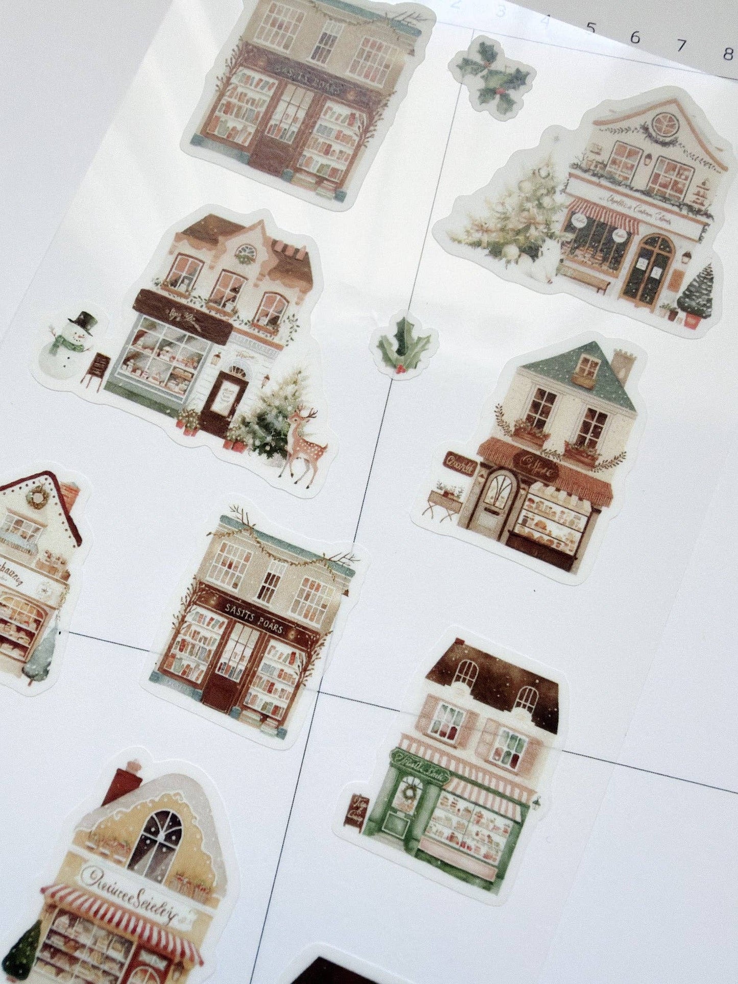 Kuboandlucy Stationery Co | Christmas Village Sticker Sheet