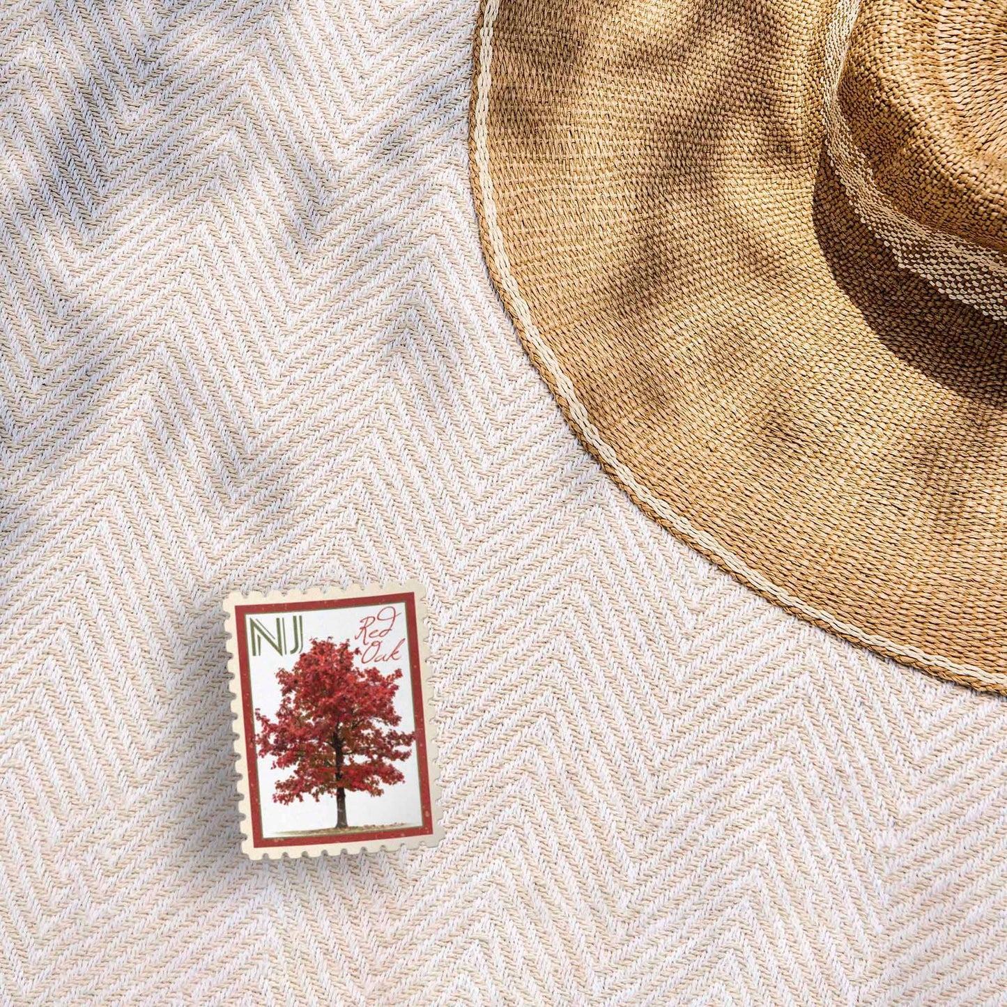 New Jersey State Tree Red Oak Sticker - NJ Stamp Decal