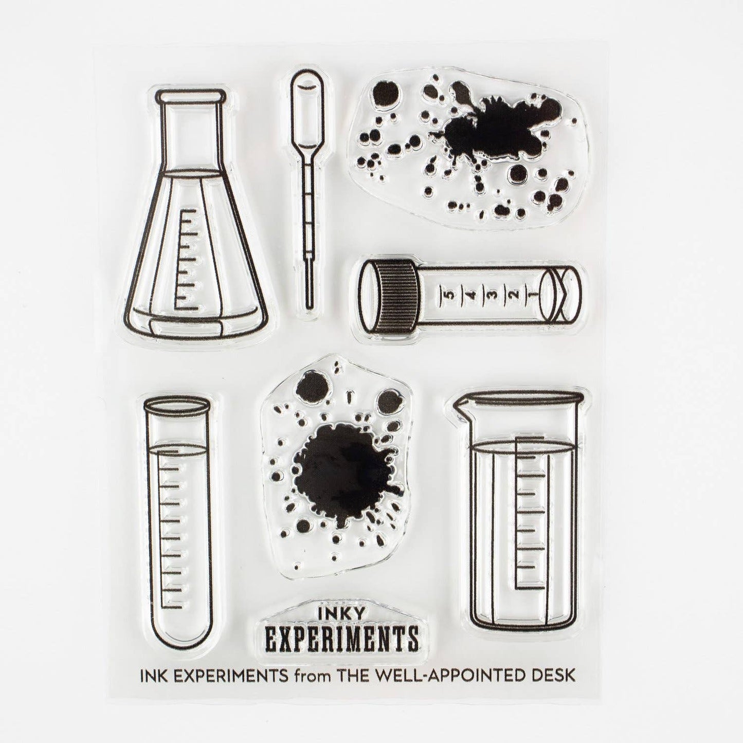 Ink Experiments 3"x4" Clear Stamp Set (8 stamp designs)