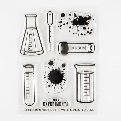 Ink Experiments 3"x4" Clear Stamp Set (8 stamp designs)
