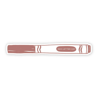 Red Letter Day Marker Sticker (actual size!)