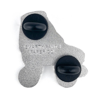 Sea Foam roller skate pin with glow in the dark wheels