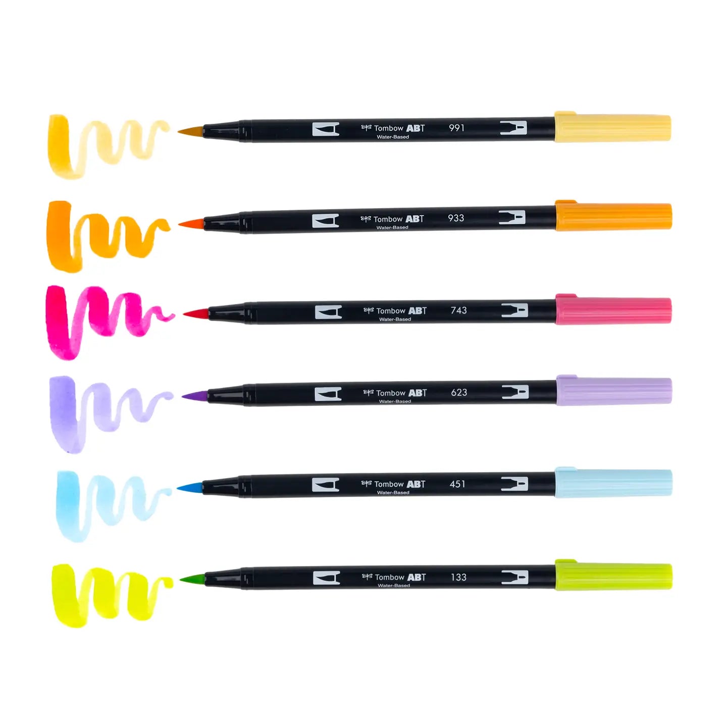 Dual Brush Pen 6-Pack Set (Yay Sorbet)