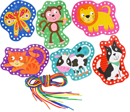 Animals Lacing Cards