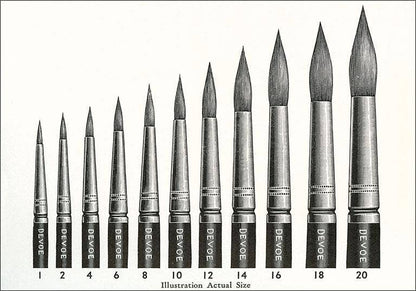 Postcard AT-252 Variety of Paint Brushes