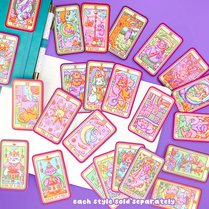 Temperance Cat Major Arcana Tarot Card Vinyl Sticker
