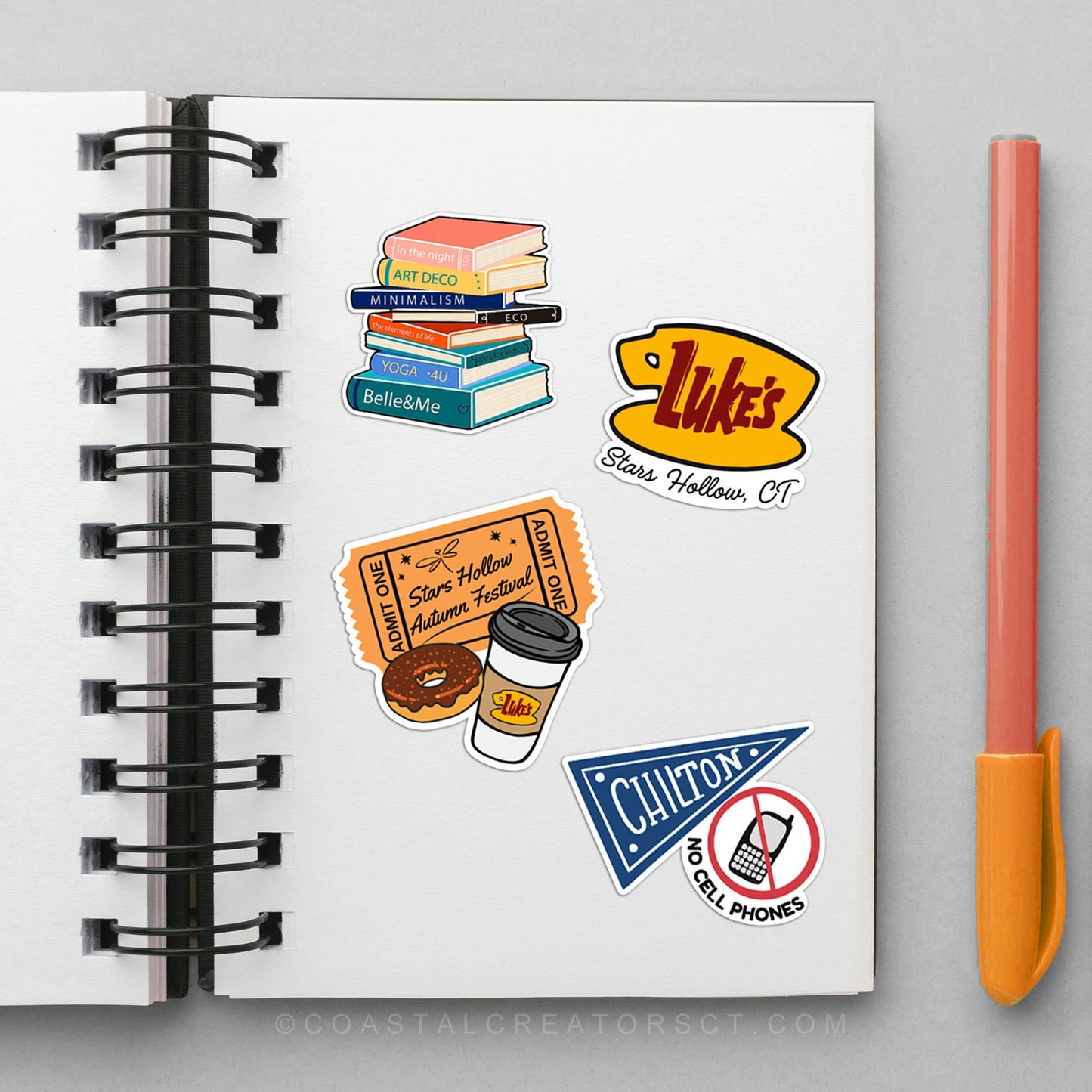 4-Pack Gilmore Girls Autumn Fall Festival Sticker Pack