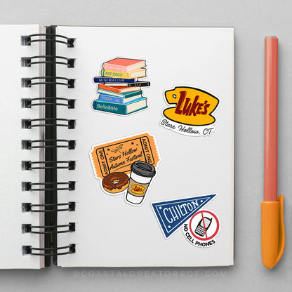 4-Pack Gilmore Girls Autumn Fall Festival Sticker Pack