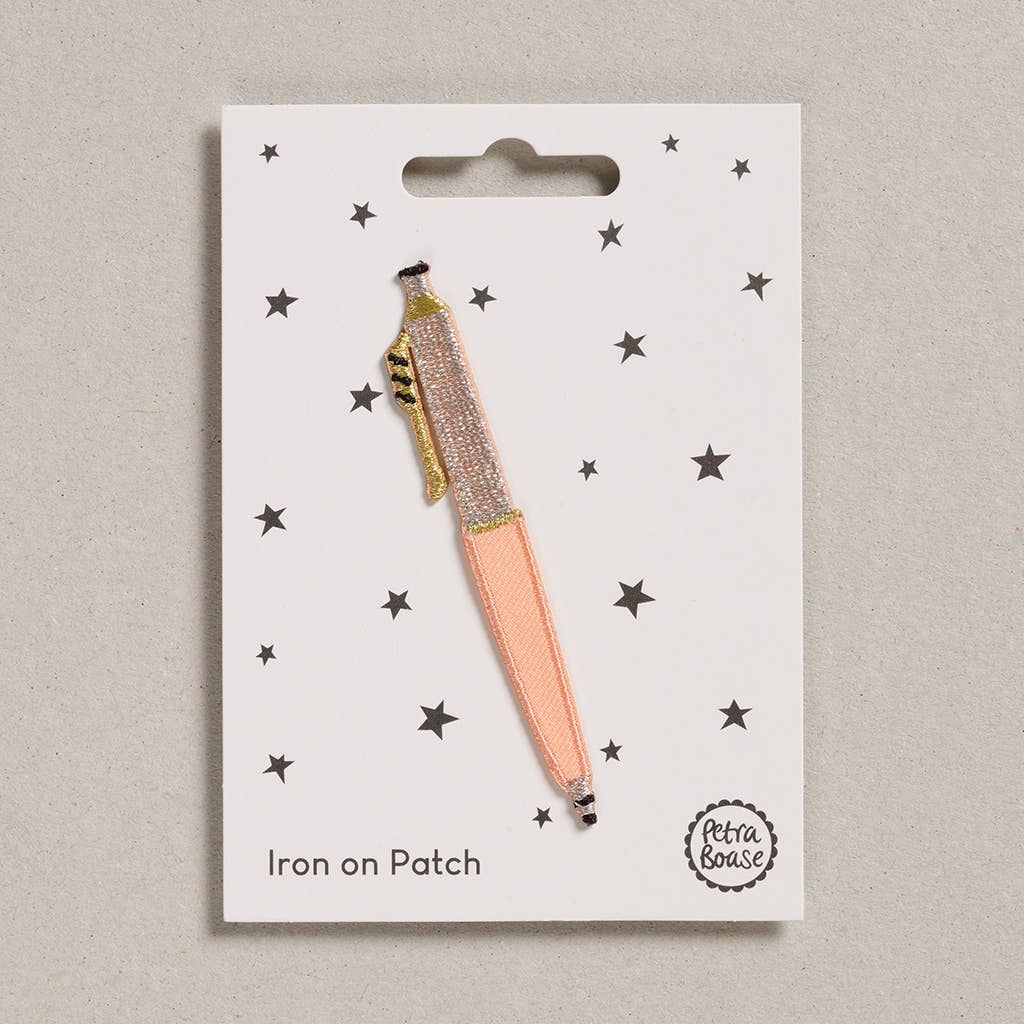 Iron on Patch - Ballpoint Pen Peach