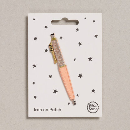 Iron on Patch - Ballpoint Pen Peach