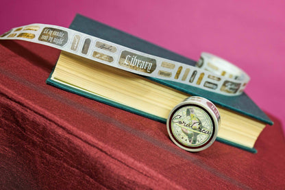 Peel-off label strips with “Liberty” text and circular logo sticker