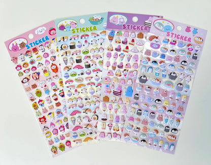 Tiny Animal Puffy Assorted Stickers
