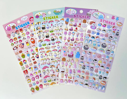 Tiny Animal Puffy Assorted Stickers
