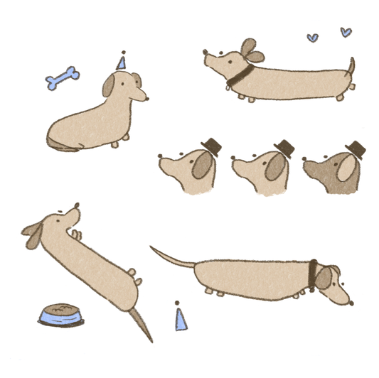 A dog's day sticker sheet