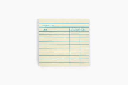 Library Card Post-It ® Sticky Notes - Yellow