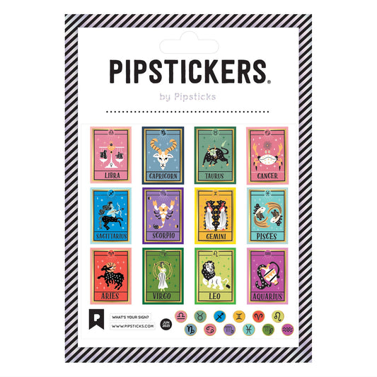 Zodiac sign sticker pack sheet with twelve constellations
