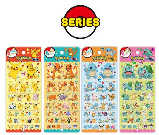 Pokemon 5 Size Sticker Sheet (Official Licensed)