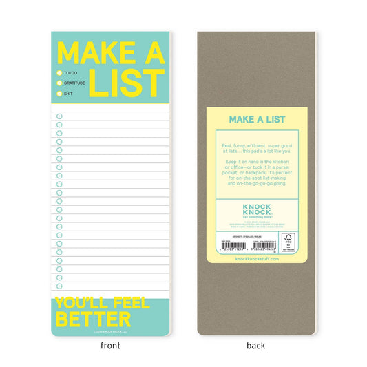 Make a List Make-a-List Pad