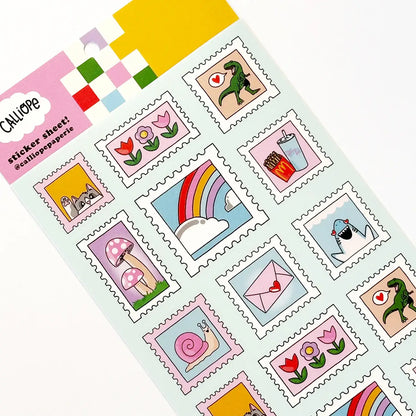 Sweet Stamps Clear Sticker Sheet