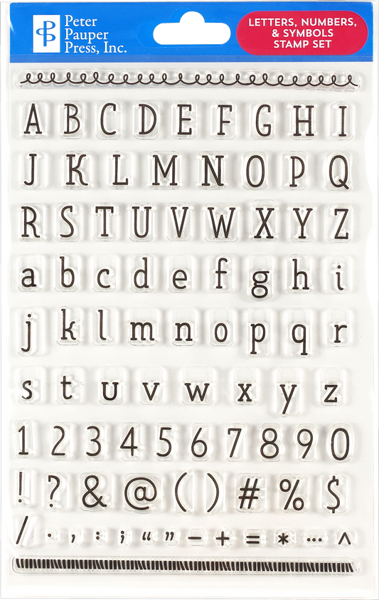Letters, Numbers, & Symbols Clear Silicone Stamp Set