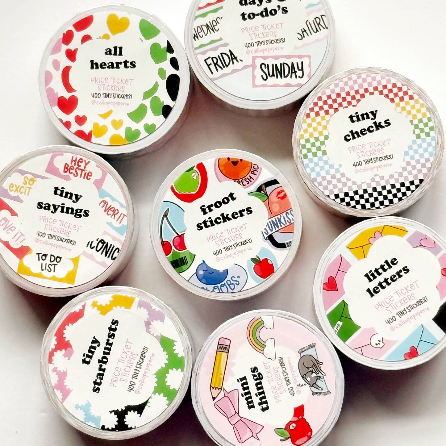 Little Letters Price Ticket Sticker Roll