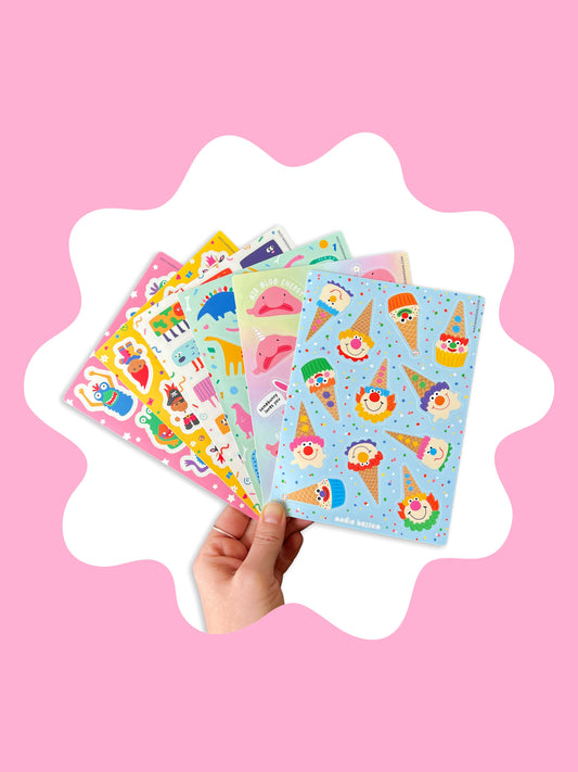 Retro Smiles 5x7 Sticker Sheet