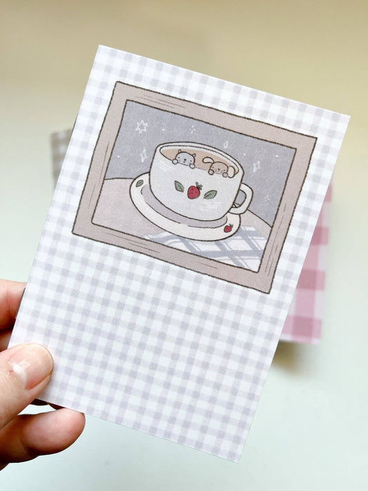 Kuboandlucy Stationery Co x Dana ate Oatmeal | Coffee Date Sticker Release Book | Passport Size