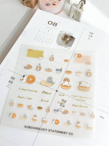 Cute Cats & Dog Clear Sticker Sheet