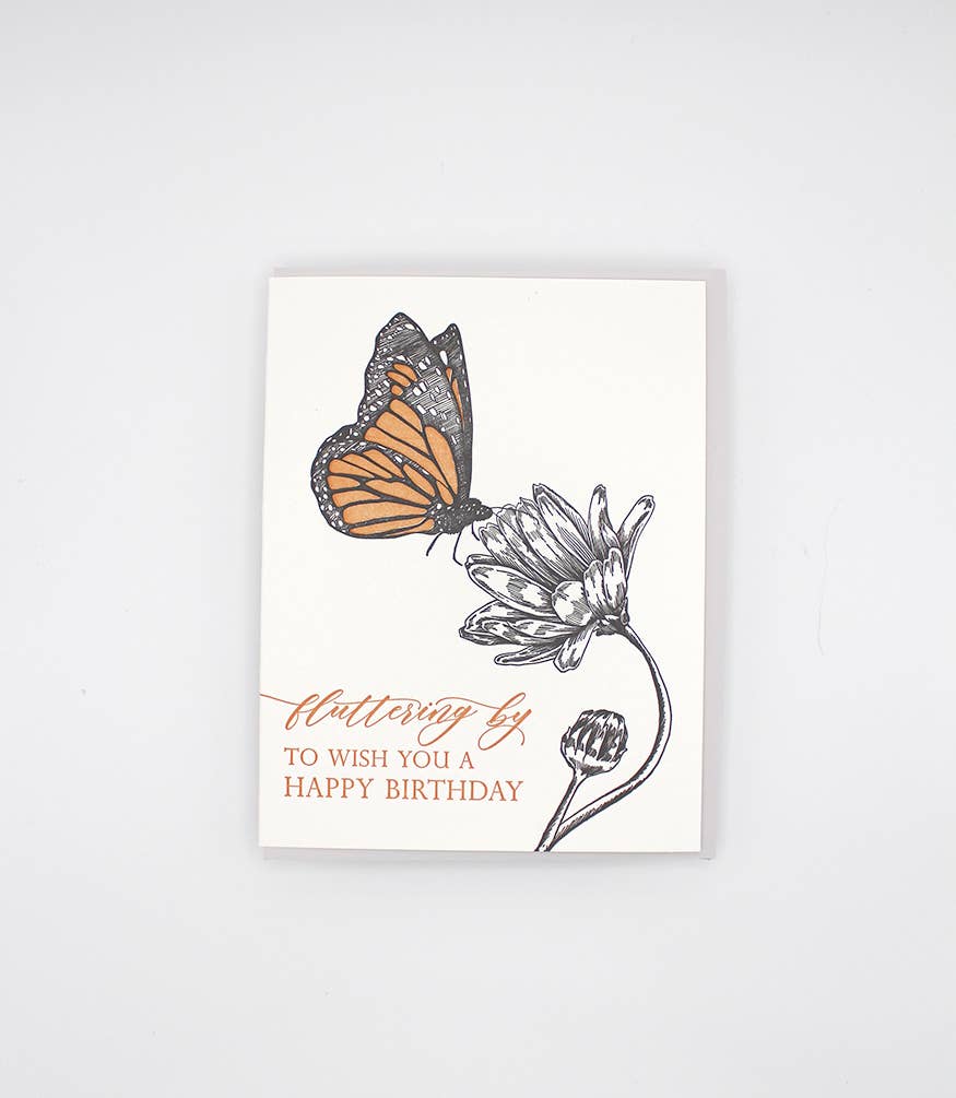 Fluttering By To Wish You A Happy Birthday Card