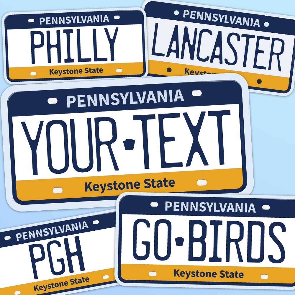 Buckinhgam PA License Plate Stickers