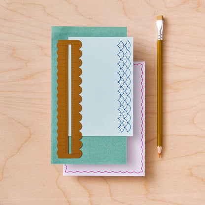 Wavy Brass Ruler - Creative Desktop Tool