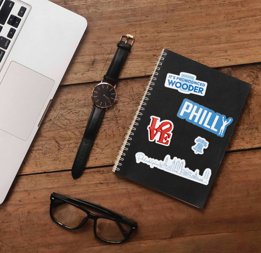 Philly Sticker Sheet- Set of 6 Philadelphia Decals w/ Hanger