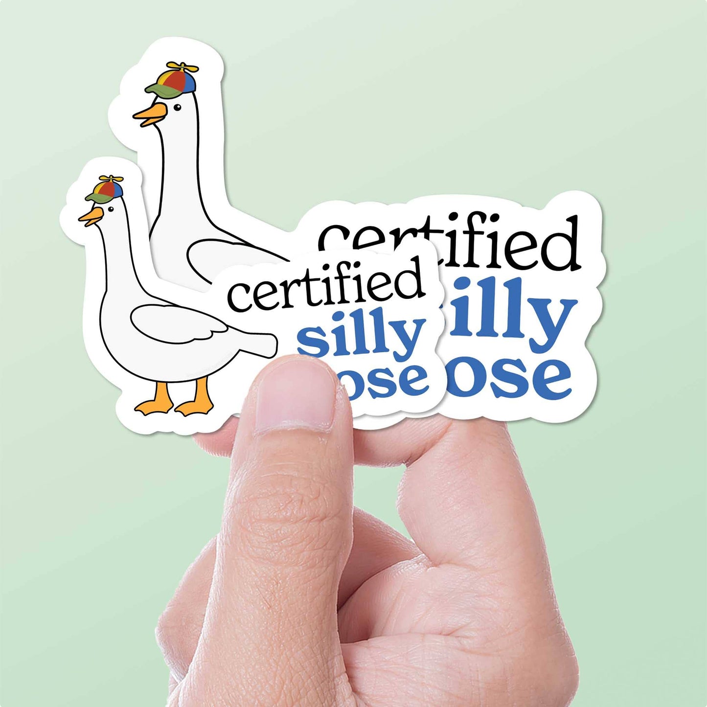 Certified Silly Goose Sticker for Tumbler - Funny Meme Decal