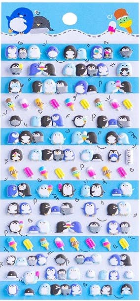 Penguin Puffy Stickers