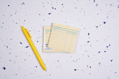 Library Card Post-It ® Sticky Notes - Yellow