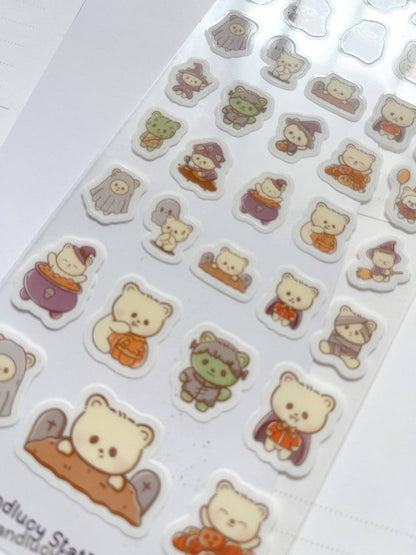 Kuboandlucy Stationery Co | Halloween Bears Sticker Sheet
