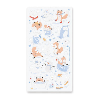 Winter Foxes Sticker Sheet
