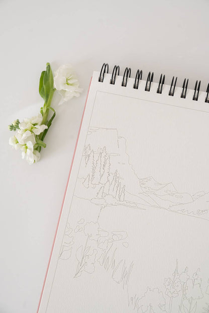 National Parks Watercoloring Book-Outlines w/Video Tutorials