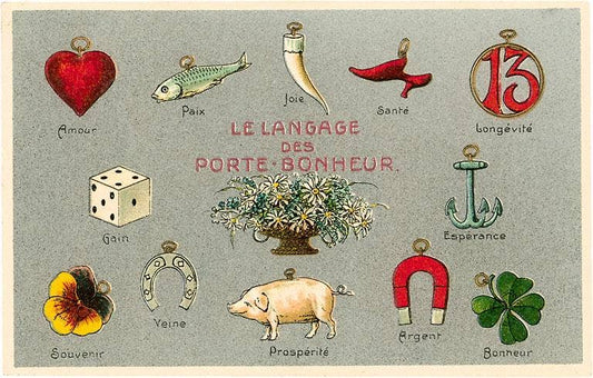 Postcard Charm Language
